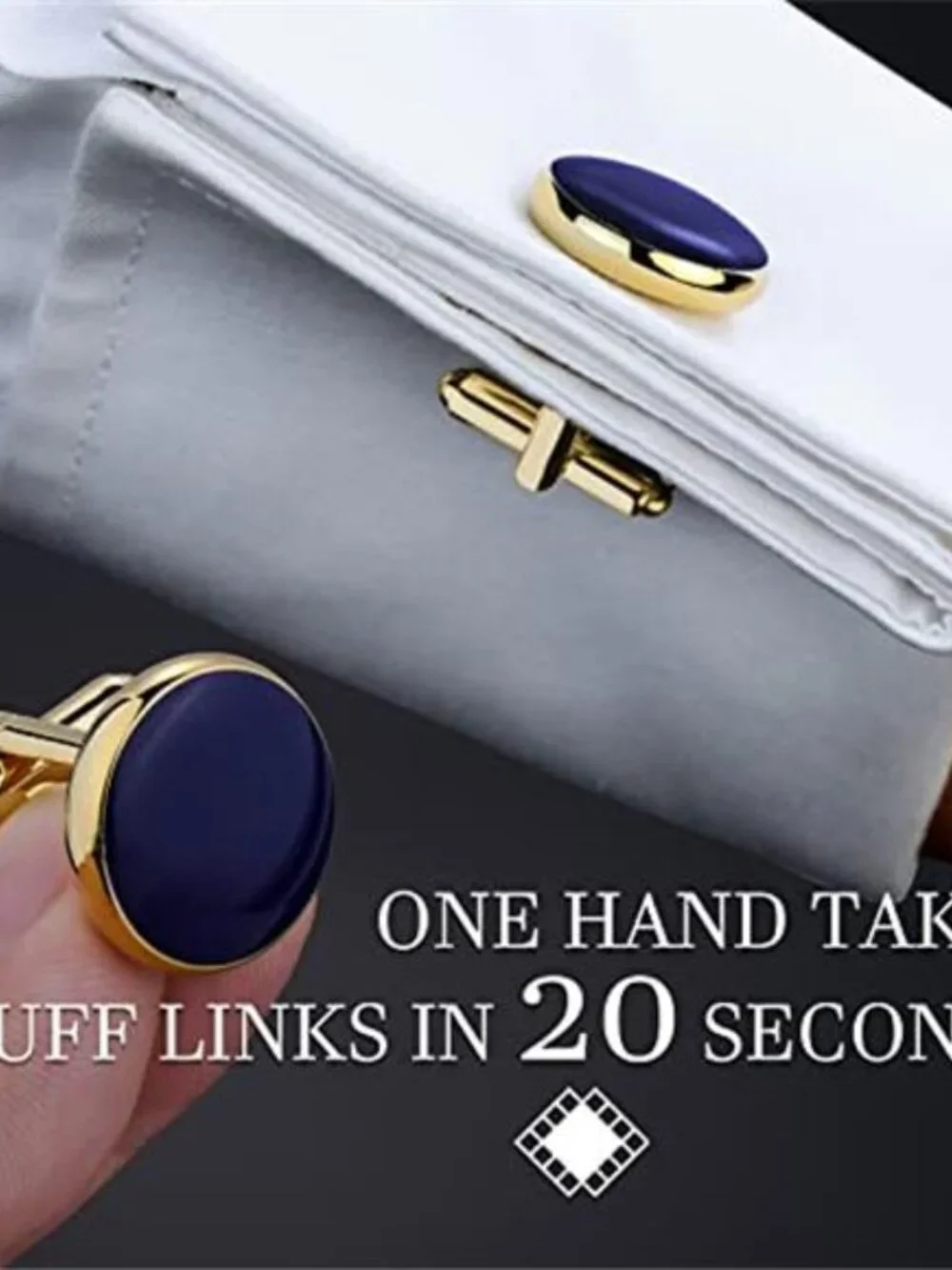 Men’s Cufflinks and Tuxedo Studs Set with Gift Box